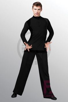 Outside Latin Shirt made with Dance Crepe and Stretch Velvet. Excellent material to let your skin breath and achieve any dance move. Looks classy and outstanding on the dance floor! ​ ​#menslatinshirt #mensrhythmshirt #mendancewear #ballroomcompetition #dance #ballroomdancer #latindance #rhythmdance #ballroom Male Ballroom Outfit, Stretch Long Sleeve Tops For Dance, Black Dancewear Tops For Dance, Stretch Black Tops For Dance, Black Stretch Tops For Dance, Ballroom Outfit Men, Latin Dance Outfit, Christian Dance Outfits, Aesthetic Clothes Men