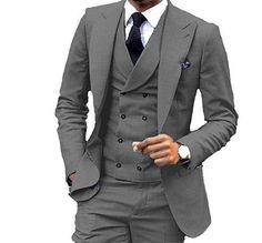 3 Piece Suit Men, Wedding Blazer, Wedding Blazers, Double Breasted Vest, Groom Tuxedo, Tuxedo Wedding