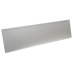 a metal plate with holes in it on a white background