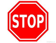 a red stop sign with the word stop written on it's bottom corner in white