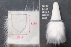 the top of a beard is half - way up cone, and the bottom one has white feathers on it