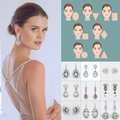 the woman is wearing many different earrings