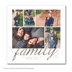 a family photo collage with the words family on it