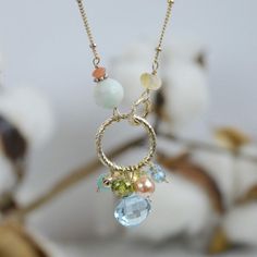 An understated statement piece for the girl who doesn’t want too much or too little. This slightly asymmetrical style adorned in a variety of colorful gems can easily be worn with almost every item in your wardrobe. Length: 16″-18″ Gemstone Size: ... Chocolate Jewelry, Asymmetrical Style, Making Necklaces, Gem Necklace, Aqua Chalcedony, How To Make Necklaces, Layering Necklace, Beaded Necklaces, Jewelry Inspo