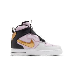 Nike Air Force 1 Highness GS 'Iced Lilac Gold' Iced Lilac/Black/Photon Dust/Metallic Gold BQ3598-500 Nike Air Force 1, Air Force 1, Metallic Gold, Nike Air Force, Air Force, Gold Metal, Nike Air, Lilac, Force