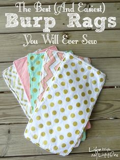 the best and easier burp rags you will ever sew are on sale now