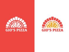 the logo for gio's pizza, which is designed to look like an oven