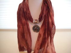 Jeweled scarf slide with matching scarf by LynHunterDesigns, $30.00 Crinkle Scarf, Get Ready For Fall, Ready For Fall, Knit Infinity Scarf, Infinity Scarf, Antique Silver, Charms