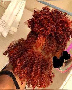 Red Curly Hair, Dyed Natural Hair, 4c Hair, Long Hair With Bangs, Natural Hair Inspiration, Penteado Cabelo Curto, Natural Hair Tips, Natural Hair Growth, Hair Color For Black Hair