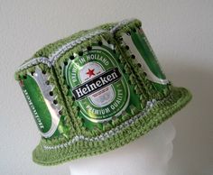 a green hat with the word henchker on it