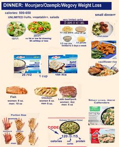 a menu with different types of food and prices on the front page, along with information about what to eat