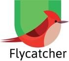 the logo for flycatcher, a bird - like appliance that has been launched