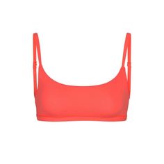 Skims Fits Everybody Scoop Neck Bra - Sold Out Online Neon Coral Made To Lift And Enhance Your Bust While Remaining Light And Soft Against Your Skin, This Scoop Neck Bra Provides Support, Coverage, And Lasting Comfort. No Cut Design Prevents Digging And Gives A Smooth, Seamless Look Under Clothing. Adjustable Shoulder Straps, Shelf-Bra With Scoop Neck, Encased Elastic Underbust Seam, Pullover Style 79% Nylon / 21% Spandex Machine Wash Cold, No Chlorine Bleach, Cool Iron, Do Not Dry Clean Padded Swimwear For Workout, Pink Seamless Scoop Neck Swimwear, Pink Scoop Neck Swimwear With Built-in Bra, Fibro Warrior, Neon Coral, Extra Fabric, Bra And Panty Sets, Cut Design, Body Fit