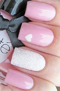 Romantic Nails, Colorful Nails, Pink Nail Art, Bride Nails, Nagel Inspo, Beautiful Nail Designs, Nail Art Ideas, Heart Nails