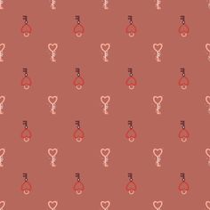 a pink wallpaper with hearts and scissors on the bottom right hand corner is an image of a pair of scissors in the middle