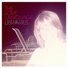 a woman standing in front of a row of chairs with the words love language librarians written on it