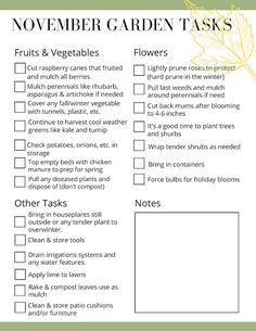 the november garden tasks list is shown