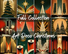 an art deco christmas card collection