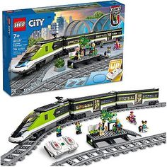 the lego city train is in its box