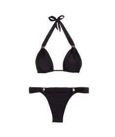 Enjoy a flattering Brazilian cut and a seamless fit with this modern update to our Black Bia Tube Bottom.Features Banded seamless style;  24-karat gold-plated sliders at hips;  Matte finish on hardware;  Available in Brazilian and full cut;  V i X Logo detail on back;  Fully lined;  A soft and unique XTRA LIFE LYCRA blend;  Made in Brazil; Style #150-807-001/151-807-001 Brazil Style, Black Brazilian, X Logo, Vix Swimwear, Brazilian Cut, Red Swimsuit, Edgy Look, Black Bottoms, Signature Collection