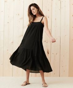 Summer Dress - Black | Jenni Kayne Jenni Kayne Dress, Summer Dress Black, Sky Dress, Sunny Sky, Dresses Date Night, Black Dress Prom, Summer Black Dress, Jenni Kayne, Black Wedding Dresses