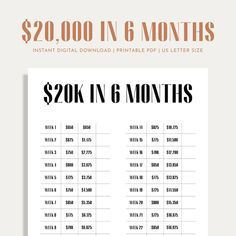 the $ 10, 000 in 6 months poster is displayed on a white background with black and