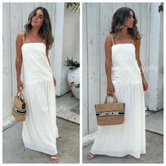 New With Tags Bloggers Favorite! Tik Tok Viral Khaite Vibes Original Price $109 Long Straight Neck Dress With Spaghetti Straps. Pleat Detail. Tonal Fabric Trim At Hem. Side Hidden In-Seam Zip Closure. Oyster-White Size Xs, S, M, L #Khaite Style#Zeke#Thea#The#Vibe# Luxe#Maxi#2915/320#Mixed#Flowy#Cruise#Tik Tok#Viral#Revolve#Flowy#Bride# Wedding# Bridesmaid#Beach#Elegqnt# Classy#Rich# Sophisticated# Expensive# Boho#Bohemian#Voluminous# Corset#Brand#Name# Dupe# Khaite Style, Straight Neck Dress, Tik Tok Viral, Tropical Print Maxi Dress, Zara Maxi Dress, Beaded Maxi Dress, Long Sleeve Mesh Dress, Oyster White, Geometric Dress