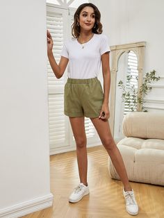 Season: Summer
Fit: Regular
Style: Casual
Type of wash: Machine wash Casual Solid Color Short Bottoms, Casual Short Solid Color Bottoms, Green Short Leg Casual Pants, Green Casual Short Leg Pants, Casual Green Short Leg Pants, Casual Solid Color Short Leg Bottoms, Casual Short Leg Bottoms Solid Color, Casual Green Short Leg Bottoms, Casual Solid Color Shorts