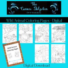 the wild animal coloring pages digital page