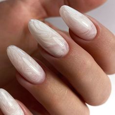 Almond Shaped Nails, Shaped Nails, Almond Shape Nails, Pearl Nails, Snowflake Nails, Almond Nail, Almond Shaped, Bridal Nails