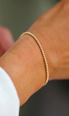 Gold Simple Beaded Bracelets, Belt Jewelry, Arm Party, Dainty Bracelets, Beaded Bags, Sweat Proof, Beaded Stretch Bracelet, Jewelry Case, Small Accessories