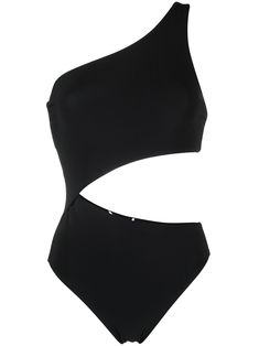 Black One-shoulder Cutout Swimwear, Black One-shoulder Swimwear, Asymmetrical Cutout Swimwear For Party, Asymmetrical Cutout Party Swimwear, One-shoulder Cutout Party Swimwear, Asymmetrical Neckline Cutout Swimwear For Beach, Sea Clothing, Tory Burch Outfits, Black One Piece Bathing Suit