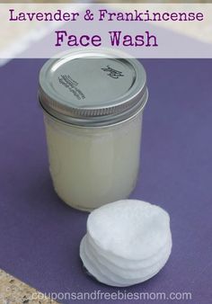 Homemade Lavender Face Wash with only 6 simple ingredients! Stop wasting money on expensive face and skin cleansers! Make your own with this Easy Homemade Lavender Face Wash, with our secret ingredient (Frankincense), a natural disinfectant and astringent! Great homemade gift idea! See how simple this is here! Homemade Gift Idea, Natural Disinfectant, Homemade Lotion, Homemade Bath Products, Astringent, Young Living Oils, Homemade Beauty, Our Secret, Skin Cleanser Products