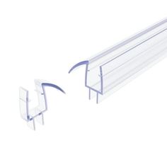 an image of a clear plastic window seal with two pieces cut out to look like the bottom