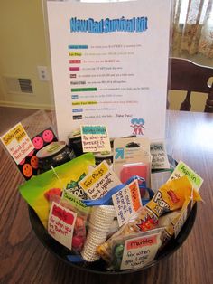 a bowl filled with lots of different types of candy