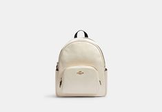 Our Court Backpack elevates your backpack game without sacrificing space for the essentials. Crafted of pebble leather this backpack features a roomy interior double zip closure and outside zip pocket. You can easily slip items in the outer side pockets to keep them accessible making this style a favorite for every day—whether you’re heading to work school or a day out with friends. Coach Outlet, Family Event, Zip Pouch, Stay Organized, Backpack Purse, Leather Fabric, Christmas List, Womens Backpack, Belt Bag