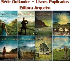 the book cover for outlander, livros puplicados and other novels