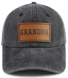 PRICES MAY VARY. Grandpa Gifts from Grandkids: Do You Need a Gift for a Grandfather? Then This is The Perfect Hat Featuring a Meaningful Saying “Grandpa” Was Leather Patch on Front of The Vintage Baseball Cap. Our Stylish Grandpa Hat is The Perfect Baseball Hat to Give as a Gift to Your No.1 Papa, World's Greatest Grandfather, The Best Grandpa in the World, Granddad, Pops, Paw Paw or Whatever You Call Him! It's Cool and Practical Fathers Day Gifts, Grandpa Christmas Gifts, Grandpa Birthday Gifts Casual Outdoor Baseball Cap For Father's Day, Casual Personalized Baseball Cap For Father's Day, Father's Day Baseball Cap With Letter Print, Casual Letter Print Hat For Father's Day, Black Dad Hat With Letter Print For Father's Day, Father's Day Black Dad Hat With Letter Print, Grandpa Gifts From Grandkids, Gifts From Grandkids, Happy Birthday Grandpa