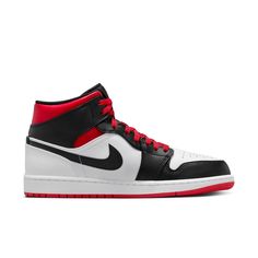 Nike Air Jordan 1 Retro Mid Black Gym Red White Men Shoe Size 11 Dq8426-106 Comes From A Smoke Free And Pet Free Environment. Next Day Shipping. Types Of Nike Shoes, Air Jordan 1 Mid Women, Men Shoes Aesthetic, Air Jordan 1 Mid Black, Jordan Shoes For Women, Jordan 1 Mid White, Jordan Model, Shoes Aesthetic, Jordan Shoes Retro