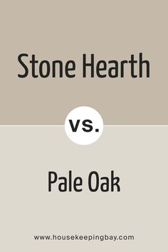 Stone Hearth vs Pale Oak by Benjamin Moore Bm Stone Hearth, Stone Hearth Benjamin Moore, Bm Pale Oak, Taupe Kitchen Cabinets, Benjamin Moore Kitchen, Tan Paint Colors, Outside House Colors, Stone Hearth, Taupe Kitchen