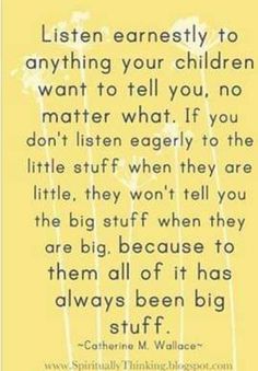 a quote that says listen to the children