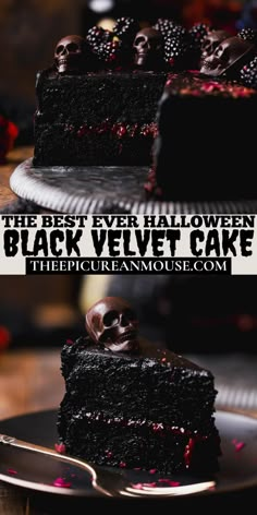 the best ever halloween black velvet cake