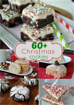 christmas cookies and desserts with the title overlay