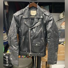 Vintage 70’s Berman’s Leather Motorcycle Jacket. Size Large. Worn In Great Shape. A Few Skuffs On Sleeves. A True Classic With A Light Lining. All Zippers, Pockets And Belt In Great Shape. #Vintage #Vintage70s #Motorcyclejacket #Motorcycle Vintage Black Outerwear With Zipper Closure, Vintage Leather Jacket With Zipper For Work, Vintage Spring Outerwear With Zipper Closure, Vintage Leather Outerwear With Zipper Closure, Fall Concert Outerwear With Zipper Closure, Retro Biker Jacket For Workwear In Fall, Retro Leather Biker Jacket For Spring, Retro Fall Biker Jacket For Workwear, Retro Fall Biker Jacket For Work