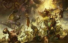 the warhammers are ready for battle in this painting by artist mark mcroe