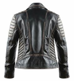 Men's Biker Distressed Leather Jacket In Black Ride in style with the men's biker distressed leather jacket, a sleek black masterpiece. Crafted from semi-aniline sheepskin leather, it boasts unique quilt detailing on the sides and shoulders. This jacket features a turn-down collar, zip cuffs, and a convenient zipper closure. Lined with soft viscose, it's equipped with one inside pocket and three zip pockets outside, combining fashion with function for the modern biker. Outer Shell: Genuine Leather Leather Type: Sheepskin Leather Finish: Semi-aniline Inner Shell: Viscose Lining Features: Quilt On Sides And Shoulders Closure Style: Zipper Collar Style: Turn Down Cuffs Style: Zip Inside Pockets: One Outside Pockets: Two Side Zip Pockets And One Breast Zip Pocket Color: Black Biker Design, Leather Shorts Women, Short Leather Skirts, Distressed Leather Jacket, Biker Leather Jacket, Leather Jumpsuit, Shearling Vest, Sheepskin Jacket, Distressed Jacket