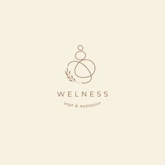 the logo for a yoga and meditation studio, with an image of a person sitting on top