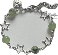 Silver Aventurine Bracelet, Silver Aventurine Bracelet Jewelry, Adjustable Silver Jade Crystal Bracelet, Aventurine Bracelet, Beaded Bracelets, Ships, Collage, Bracelet, Stars