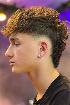 Modern Mullet with Textured Bangs for Teenage Boys 2024 Teen Boys Haircut Trends, Eurohawk Boys Haircut, Haircuts For Teen Boys, Boys Haircut Trendy, Fohawk Haircut Fade, Fade Photography, Blonde Fade, Fohawk Haircut