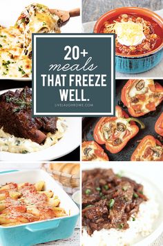 20 meals that freeze well and are ready to be eaten